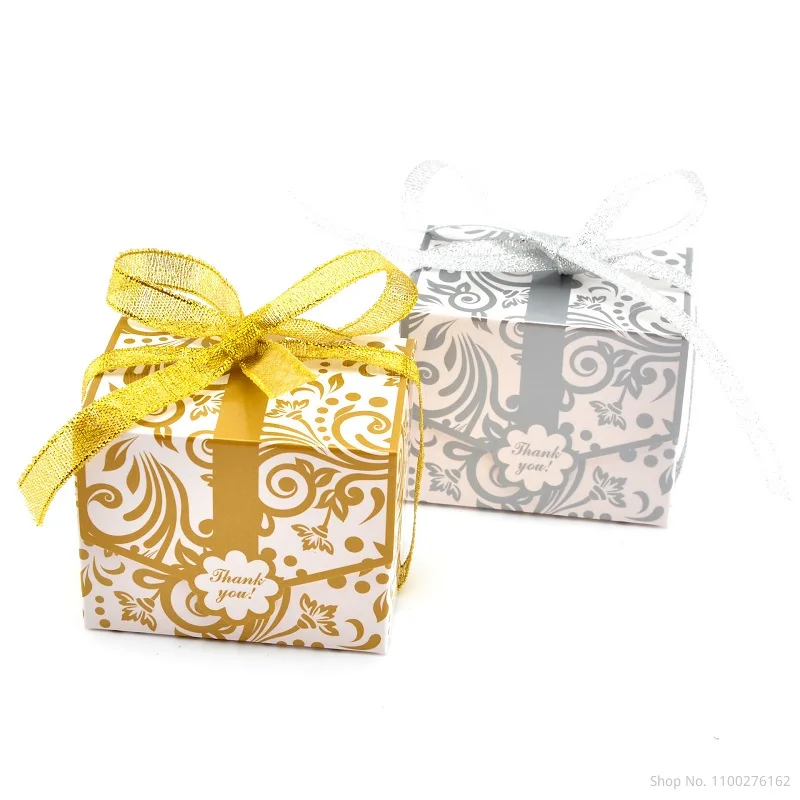 

Золотая/Серебряная коробка для конфет, свадебные сувениры и подарки, свадебные конфеты, конфеты, аксессуары для дня рождения, упаковочные коробки