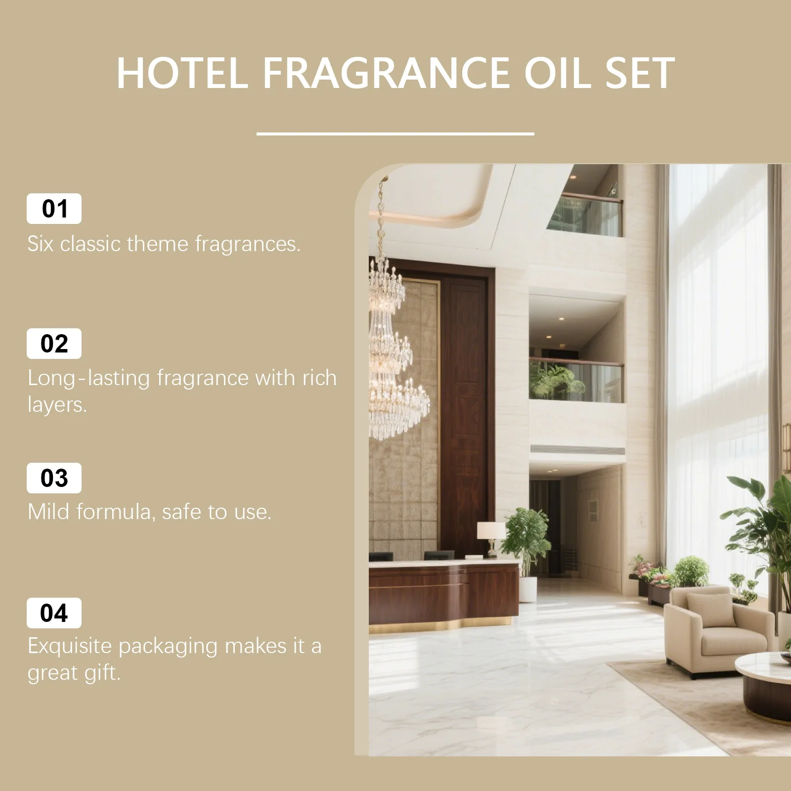 10ml Hotel Fragrance Oils Premium Essential Oil for Diffuser Scented Oil Gift Set Nature Plant Making 6 Flavors