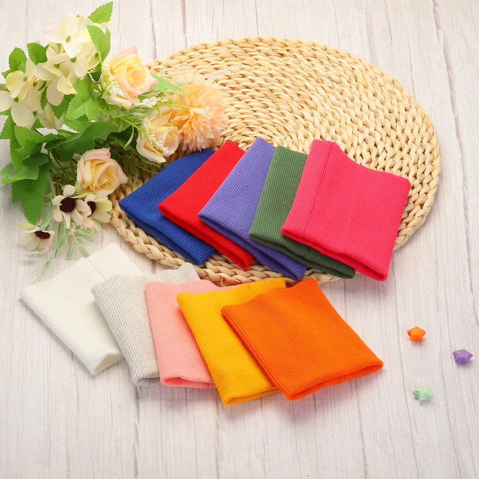 Elastic Cotton Cuffs Ribbed Trims for DIY Sewing