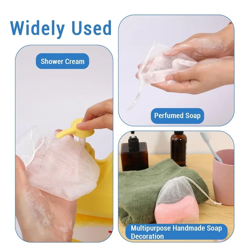 1-20PCS Hangable Soap Bags Bath Shower Gel Facial Cleanser Foaming Mesh Bags Body Soap Cleanser Bubble Net Bags Cleaning Tools 5