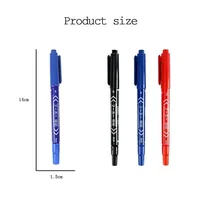 5/10 Pcs Twin Tip Permanent Marker Black/Blue/Red Oil Marker Pen Fine Nid Marker Ink Stationery School & Office Supplies 2