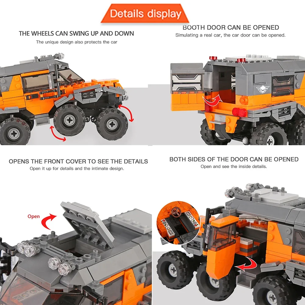 DIY Car Truck Building Block Set Toys Self Assembly Model Creative Desktop Decor Jeep Bricks Toy for kids Educational - 6