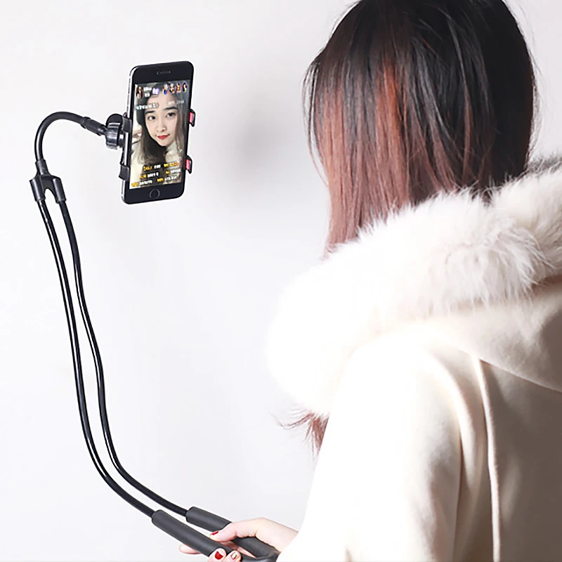 Mobile Phone Holder Lazy Hanging Neck Phone Stands Necklace Bracket Bed 360 Degree Phones Holder Stand For iPhone Xiaomi Huawei best mobile holder for car