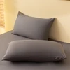 Luxury Double 100% Cotton Bed Sheet  Fitted Sheet With Elastic Mattress Cover Couple Bed Linen Single Bedding Queen King Size 5