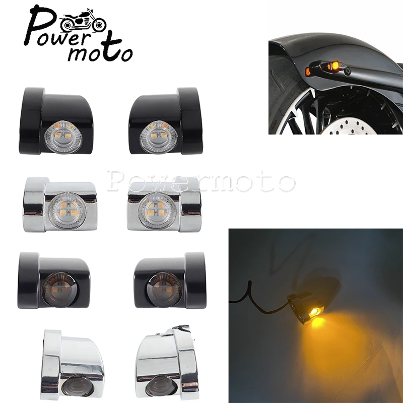 

Universal 1Pair Motorcycle 12V Rear Fender Struts Turn Signals Light For Street Dirt Bike Harley Honda Yamaha Suzuki Kawasaki