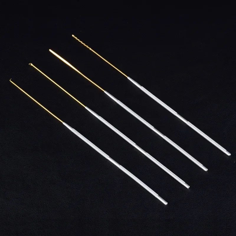 4pcs 구리 스테인레스 스틸 귀 왁스 선택 큐렛 귀지 제거 피커 Earpick 클리너 도구 키트 어린이 성인 홈 세트