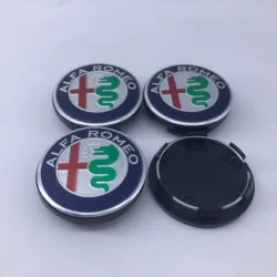 Set of 4 Premium 50MM Car Emblem Wheel Center Covers Hub Cap Stickers - 4pcs 50mm black caps (Green)