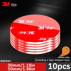 Premium Transparent Double - Sided Adhesive Tape - Strong, Residue - Free and Versatile - 50 - 50mm (Round - 10 pcs)