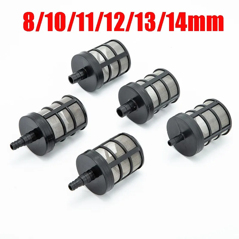 1/2개 8/10/11/12/13mm 호스 점적 관개 필터 금속 메쉬 정원 농업 관개 필터 급수 파이프 부속품