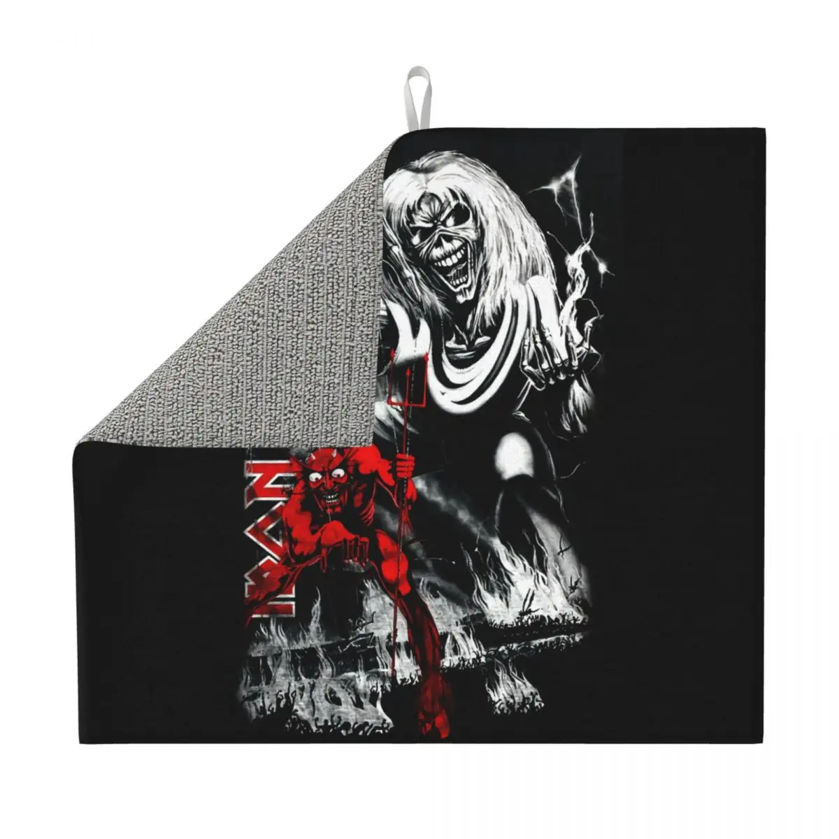 Tappetino Assorbente Personalizzato In Microfibra Maidens Heavy Metal Iron Rock Dish Drying Mat Per Cucina Pad Scolapiatti Ad Asciugatura Rapida Per C