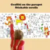 Children's Drawing Roll Sticky Color Filling Paper Graffiti Scroll Coloring Paper Roll For Kids DIY Painting Educational Toys 4