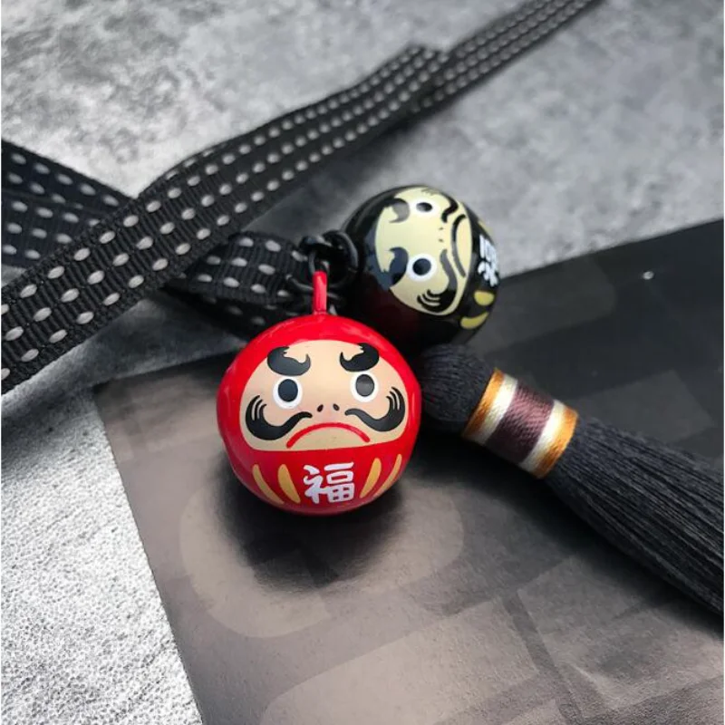 Japan JDM Lucky Keychain Bell Key Ring Fortune Cat Keyring Wealth Health Attraction Gift Shopping Bag Decoration Car Accessories 2