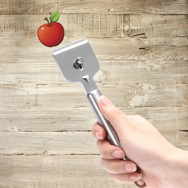 Razor Blade Scraper Stainless Steel Glass Scraper Cooktop Cleaning Scrapers with 4 Blades for Removing Labels Stickers Decals