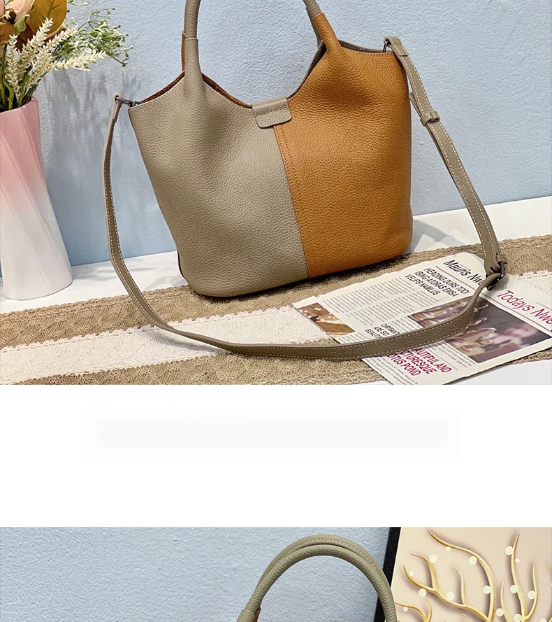 Echtleder Schultertasche Nischen-design Luxus Handtasche Damen_voghion.com