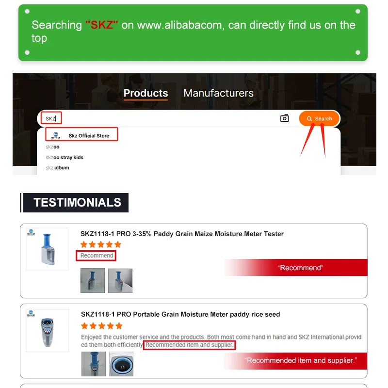 SKZ111B-1 PRO Rapid 33 Kinds Grain Moisture Testers Meter For Coffee Bean Cocoa Bean Corn Maize 5