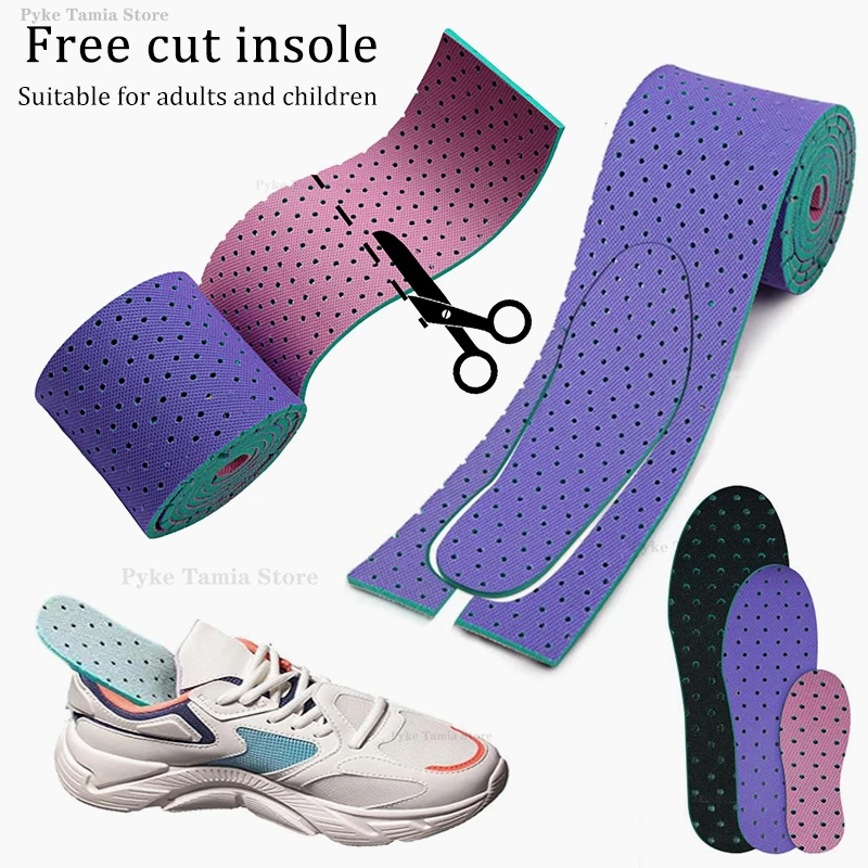 50/150cm Cuttable Insoles Adult Kids Soft Comfortable Sport Breathable Shock Absorption Shoe Inserts Universal Feet Sole Insoles