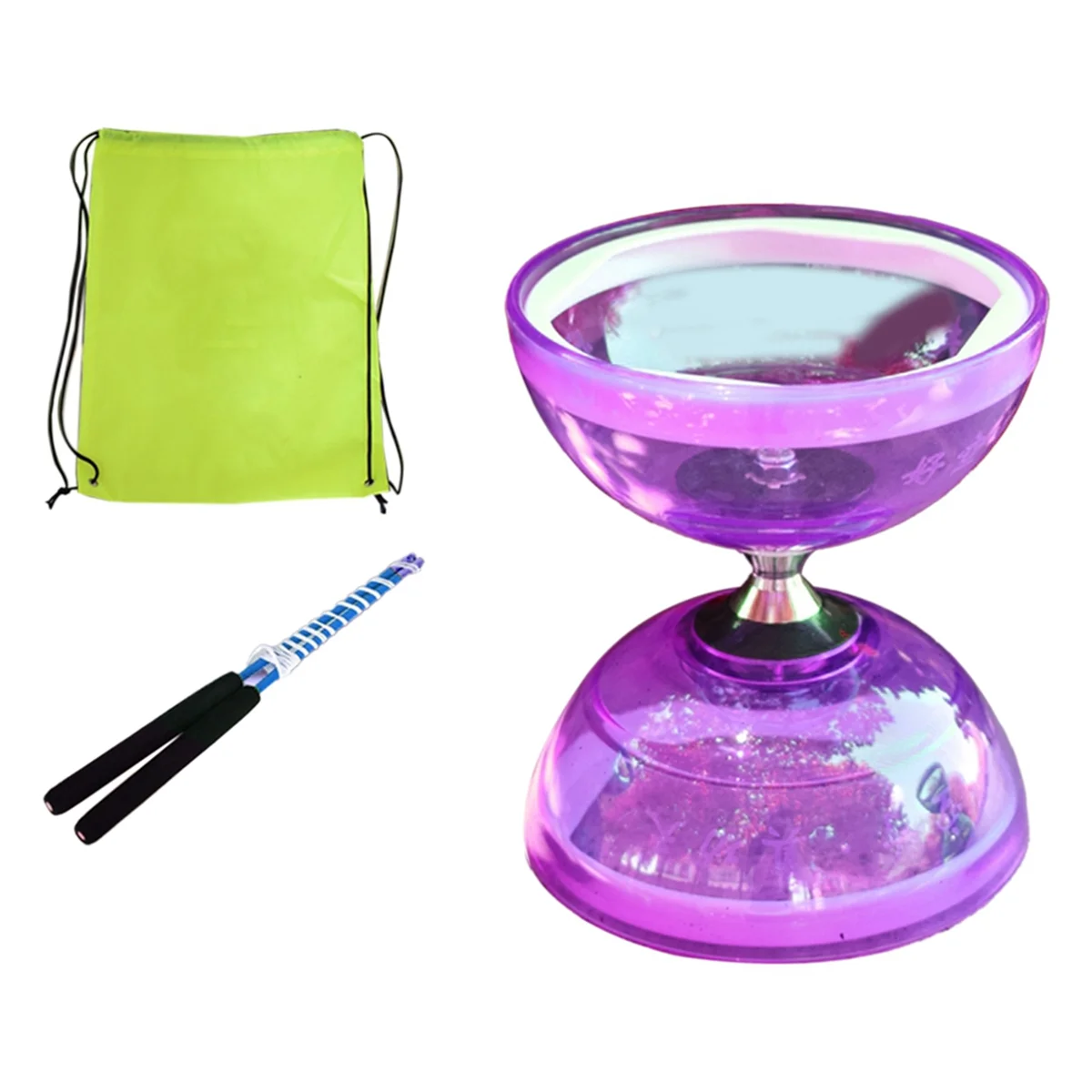 A72I Diabolo Yoyo Elderly People Toy Kids Juggling Fitness Set Tpu Toy for Child Bearing Classic()