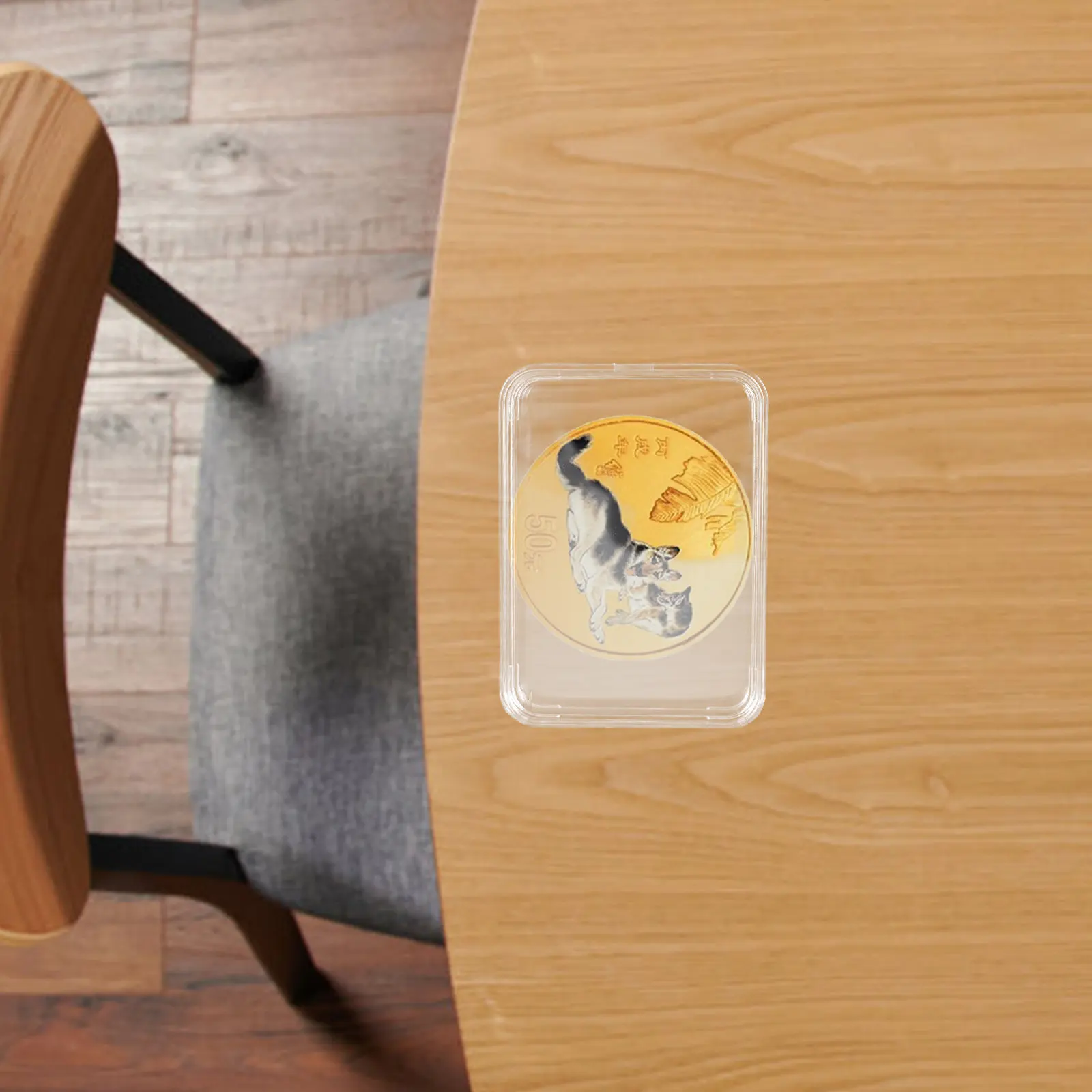 수집가를 위한 4Pcs 투명 동전 홀더 상자 강력한 파손 저항력 정밀 디테일 디자인 동전 수집 보관 케이스