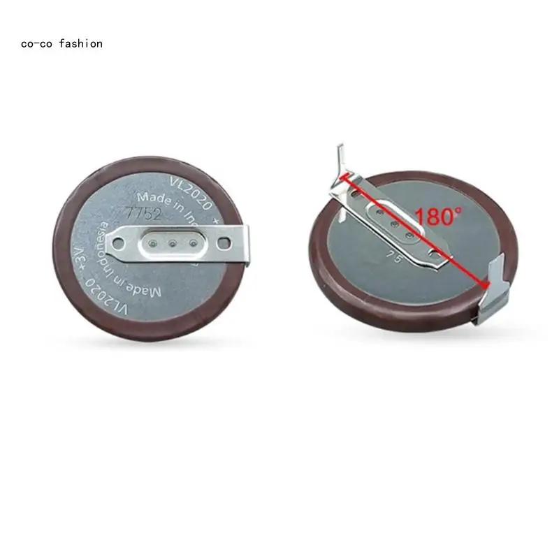517B Lithium 180 Degree Tab for Car Key Remote Control Replacement Rechargeable VL/HFN Coin 20mm