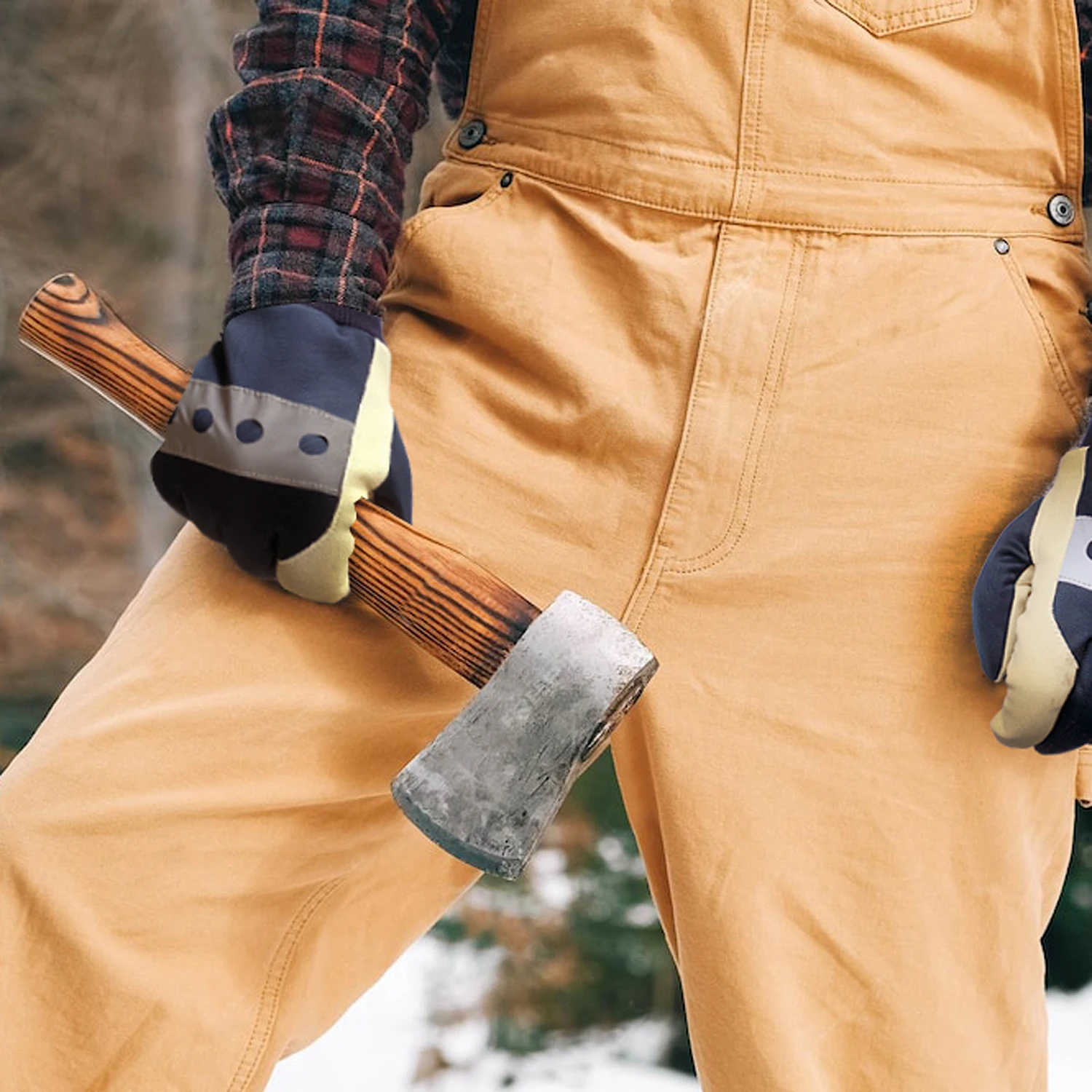 Work gloves garden gloves All-Round safety gloves synthetic palm reinforced padding thumb crotch protection