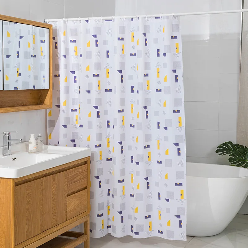 Poncho-cortina de ducha impermeable, accesorio de baño antimoho - AliExpress