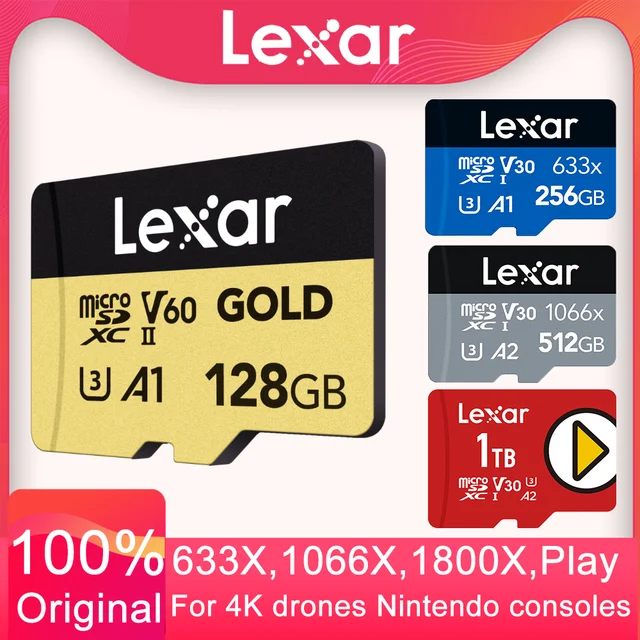 Lexar SD Card with Micro SD Card and SD Card Reader V60 U3 UHS-II SDXC  Memory Card for Camera 100% Original - AliExpress