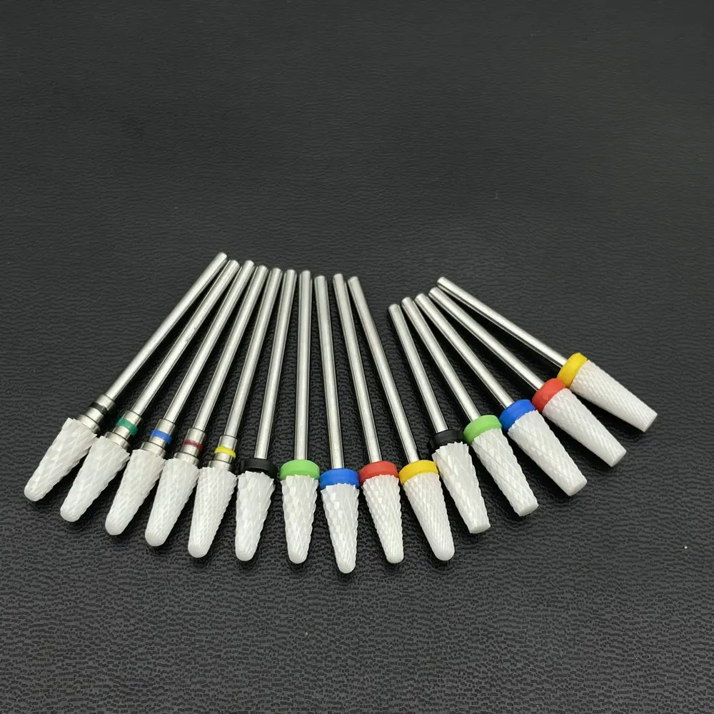 Nail Drill Bit Ceramic Milling Cutte Electric Burr Nail Files Pedicure Manicure Removing Gel Dead Skin Polish Art Accessory