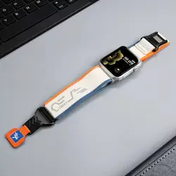Rugged Elastic Sport Strap in Trail Loop Nylon - Iwatch S1S2S3 42mm (White)