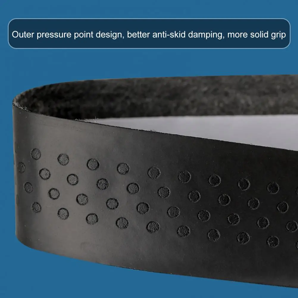 Tennis Racket Grip Tape Faux Leather Self-adhesive Anti-slip Racket Protection Sleeve Shockproof Racquet Baseball Bat Grip Tape
