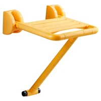 Foldable Bathroom Stool Shower Seat Wall- mounted Non-slip Toilet Senior Thickened Steel Shower Chair 1