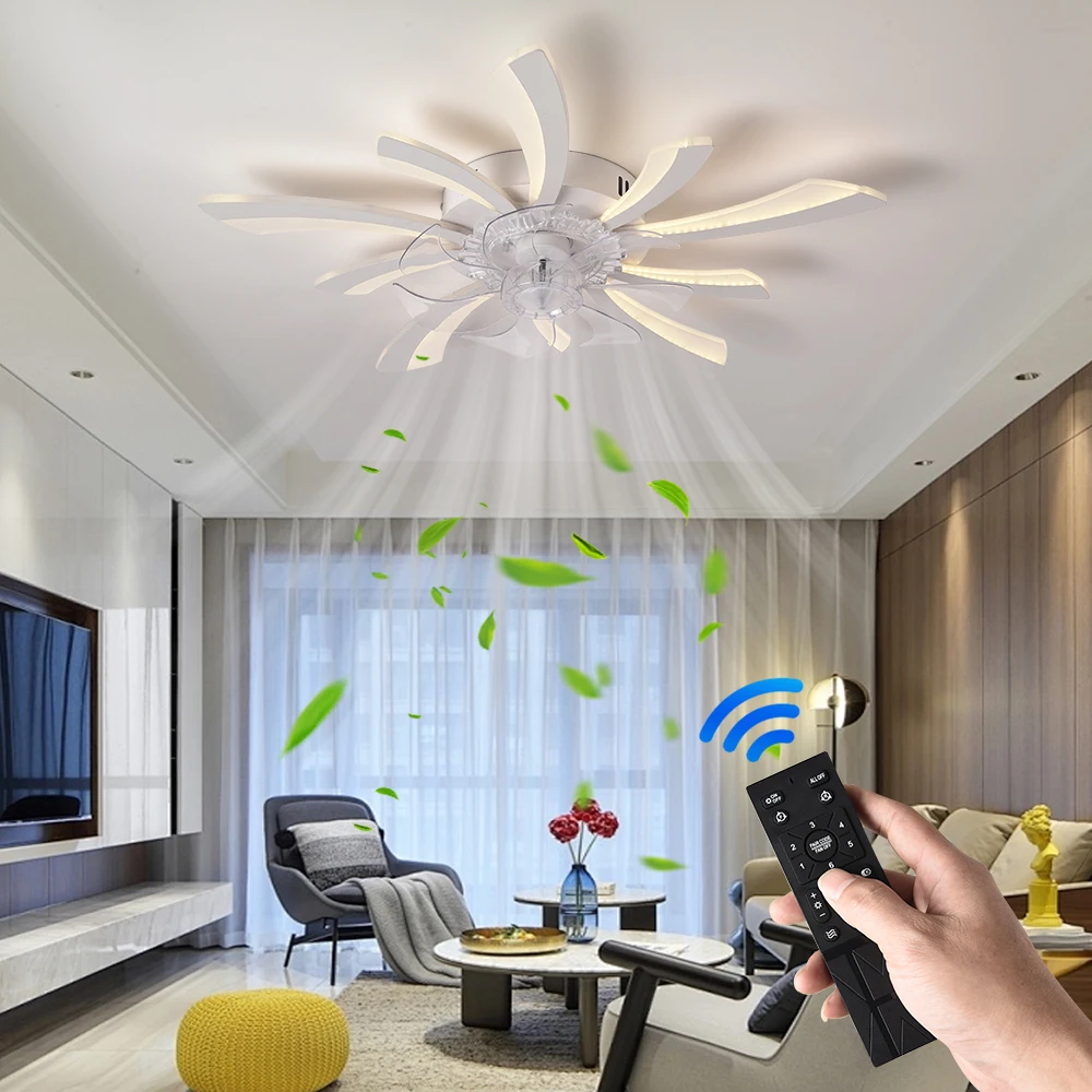 Modern Dimmable Ceiling Fan Light 1