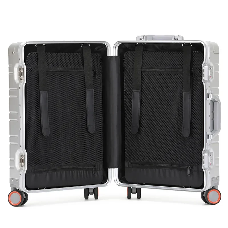 Suitcase Trolley Luggage bag Aluminum-magnesium alloy Travel Suitcase Rolling Luggage 20/24/29 inch Carry-On Cabin Trolley