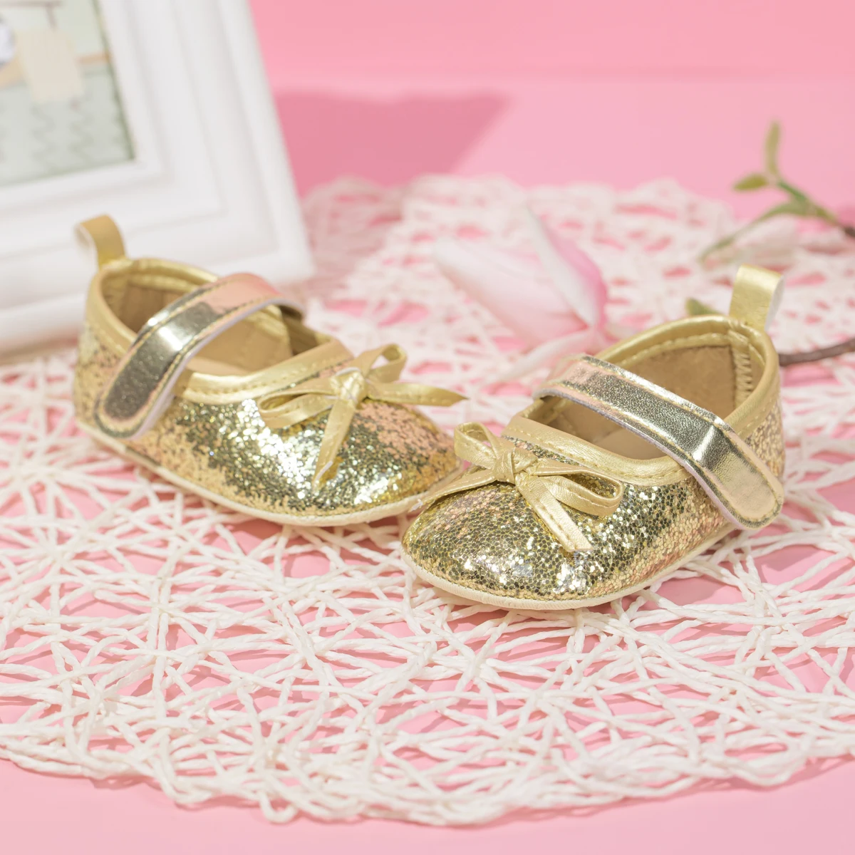 New Baby Shoes Baby Girl Shoes Bling Princess Gold toddler Shoes