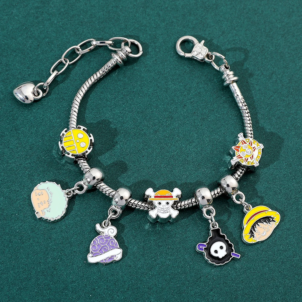 Valaki Műtárgy bracelet Anime Alakzat Tulaj D. luffy Tengeri rabló gyöngyök Megláncol DIY charms Karcsat számára Nők ékszer Félfogadás ajándékok