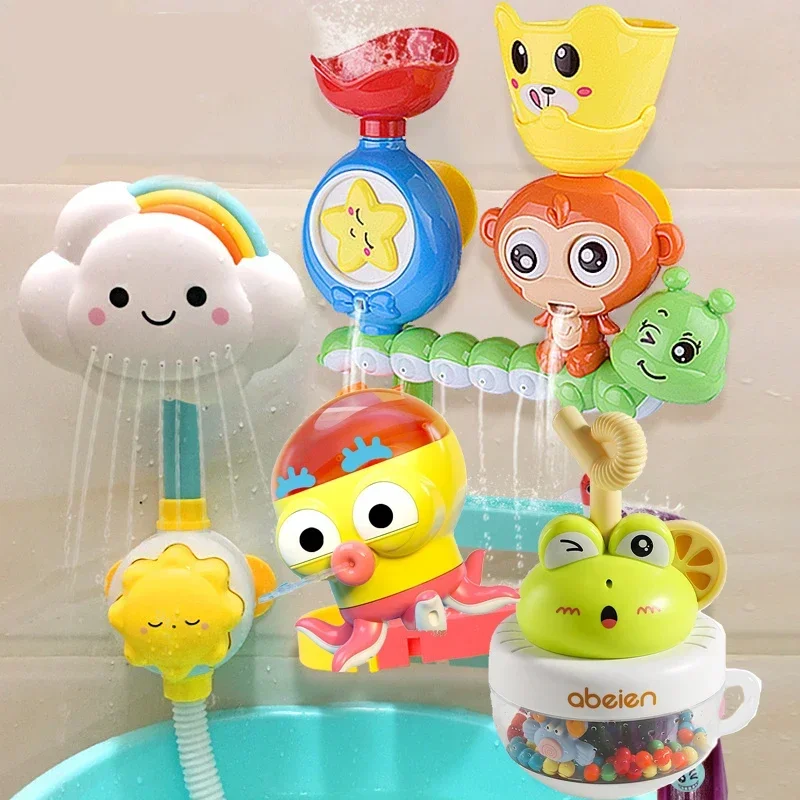 Baby Cartoon Monkey Classic Shower Bath Toy Animal Sprinkle Bathroom Swimming Bathing Shower Educational Toys For Kid Gift 3