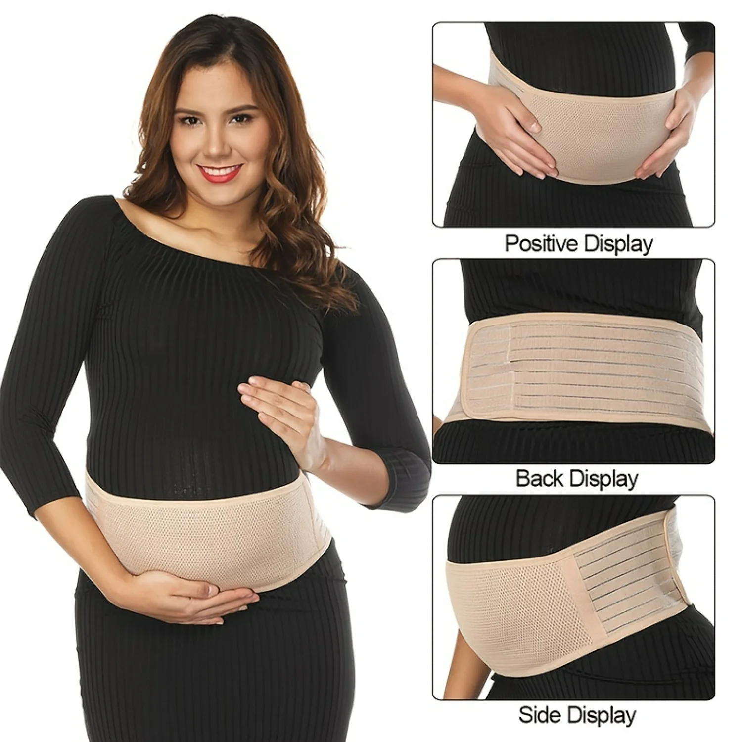 Soft Pregnancy Support Belt for Single & Twins-Adjustable Maternity Wear Relieves Pubic Bone Pain, Supports Buttocks, and Prov