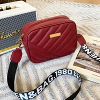 Sac à bandoulière de bonne qualité pour femmes, sac pour appareil photo à bande roulante en PU, sac à bandoulière pour téléphone portable, sac à bandoulière décontracté 4