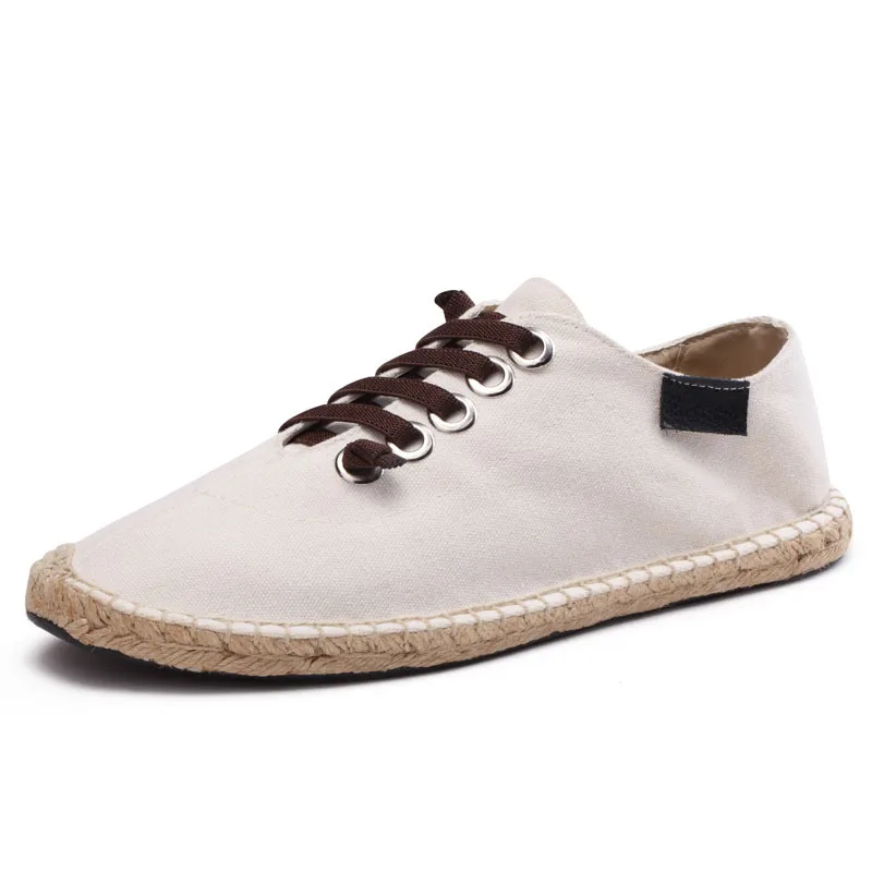 

Retro Chinese Style Men's Cotton Linen Casual Shoes Old Beijing Handmade Cloth Shoes Youth Linen Shoes Spring and Summer