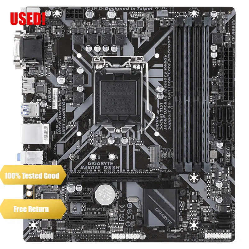 Schede Madri Per Computer Desktop Gigabyte B360M Ds3H Originali Lga 1151 Ddr4 B360
