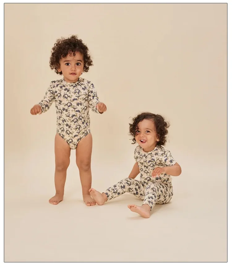 Ircomll Bodys und Einteiler für Kleinkinder, Mädchen und Jungen, langärmlig, mit Muster bedruckt, Kleinkind-Kleidung, Herbst-Overalls, Outfits – Detail 5