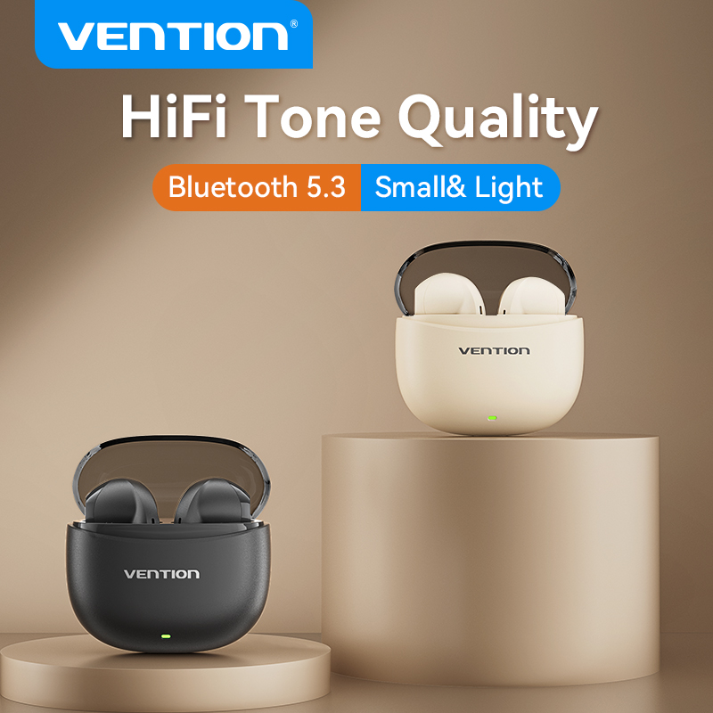  Vention Bluetooth 5.3 Wireless Earphones Headset TWS HiFi Stereo Sports with Mic Earbud Low Latency Headphones Touch Control