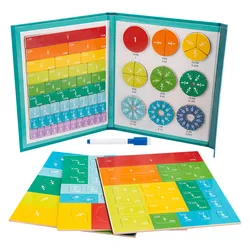 Wooden Magnetic Fraction Learning Toy Set for Children - Educational Arithmetic Tools (Fraction Learning)