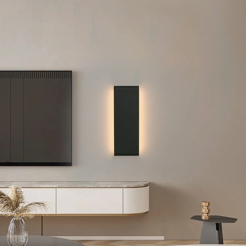 Description Picture 4 of item14W/24W/30W Matte Black Modern Indoor Wall Light Up and Down LED Vanity Light for Bathroom Living room Wall Lighting Fixtures