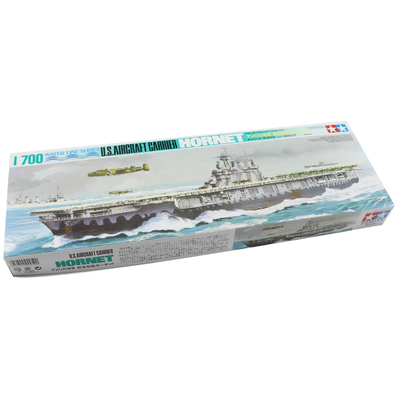 Tamiya 77510 Kit Modello In Scala 1/700 U.S Navy Uss Aircraft Carrier Hornet Cv-8
