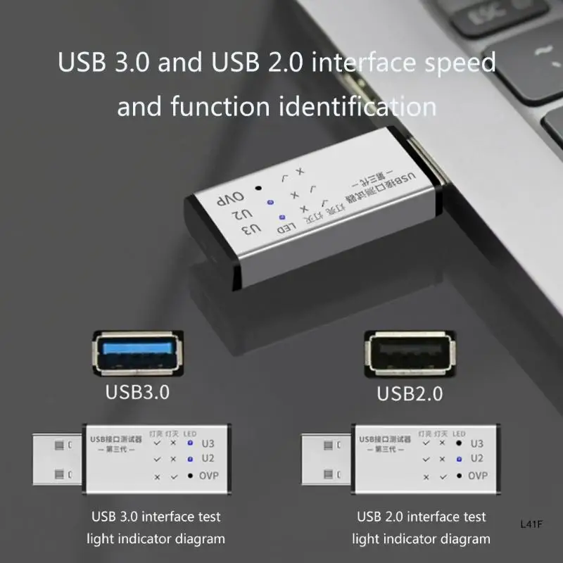 효율적인 테스트를 위한 컬러 LED 디스플레이를 갖춘 USB 테스터 USB2.0 USB3.0 멀티미터