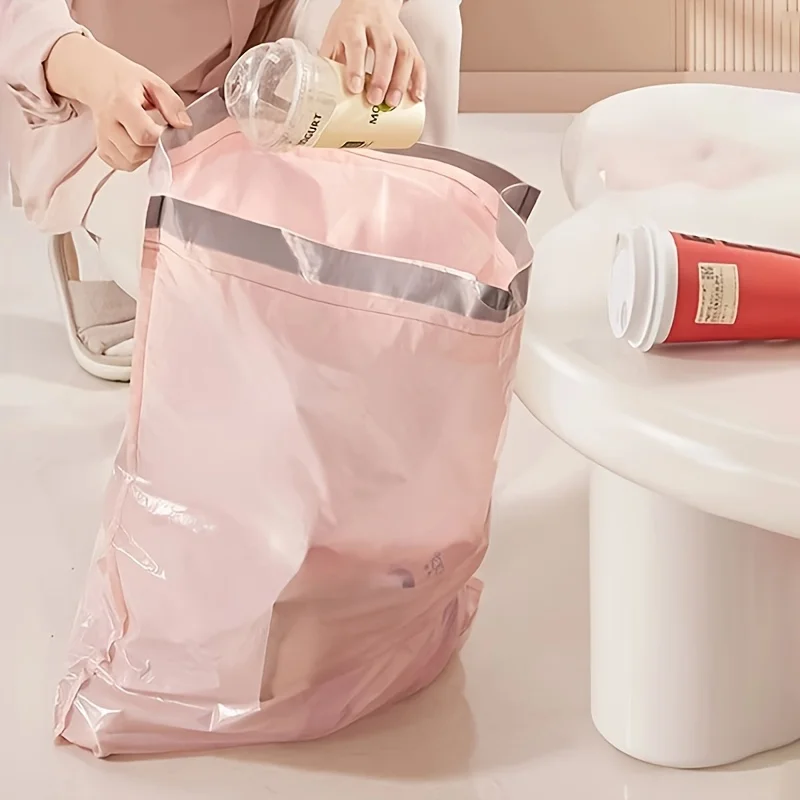 Description Picture 6 of item1 Pack Extra Thick & Durable Polyethylene Drawstring Trash Bags - Multipurpose Disposable Garbage Bags (100pcs)