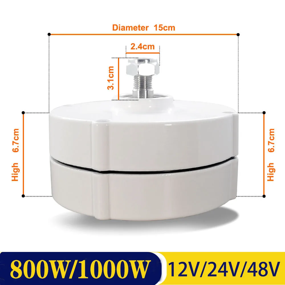 Générateur à Aimant Permanent 800W 12V/24V/48V - Pour Projets éoliens DIY Et énergie Libre