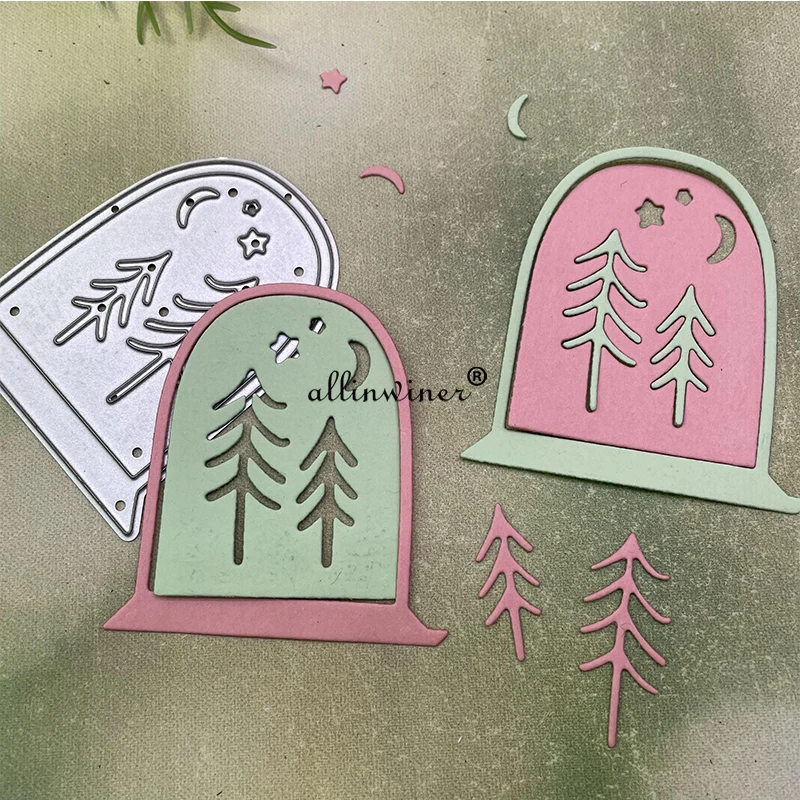 House Tree Crystal Ball Metal Cutting Muore Stencil Fustellati Per Fai Da Te Scrapbooking Album Carta Goffratura