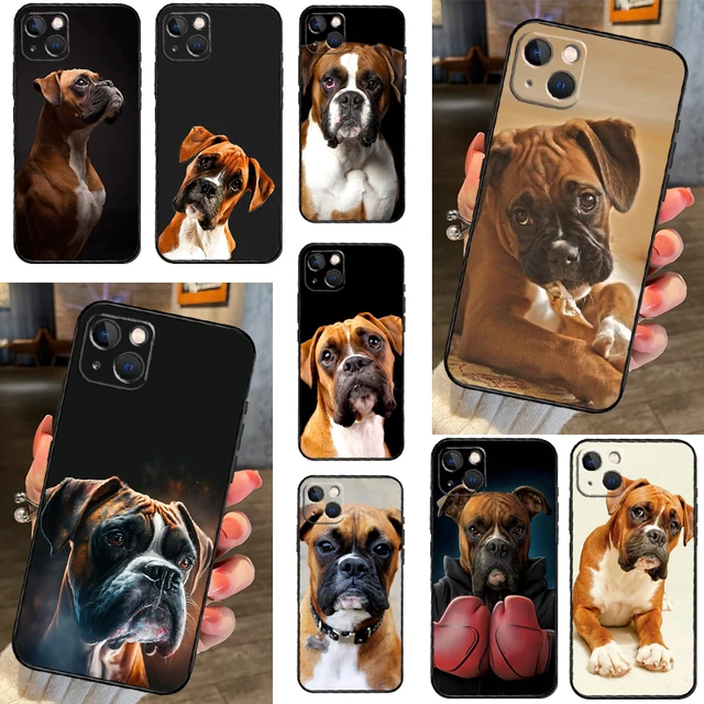 Boxer Dog Phone Case For iPhone 11 12 13 Mini 14 15 Pro Max X XS Max XR 7 8 Plus SE 2022 Cover Bag