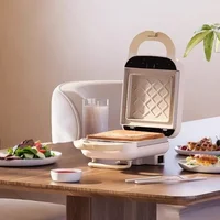 New Home Kitchen Multifunctional Sandwich Breakfast Press Edge  Small Toast Waffle Toaster Up and Down Heating Tube 2